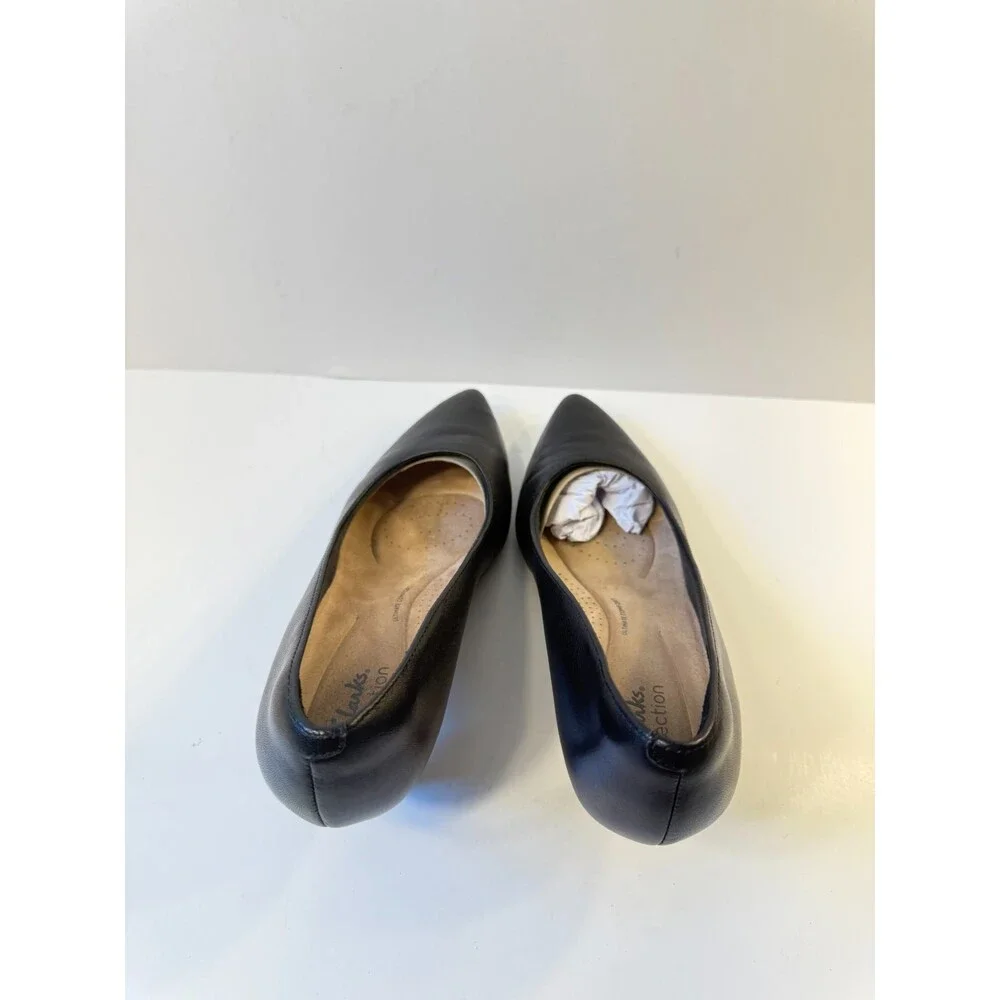 Clarks Womens Heels Black Leather US 9